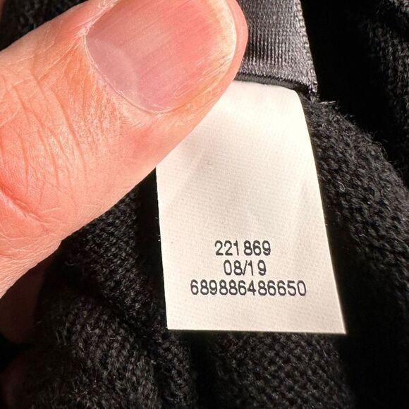 Jason Wu black sweater dress sequin sleeve cuffs women's size xl acrylic/nylon/s - Picture 8 of 9